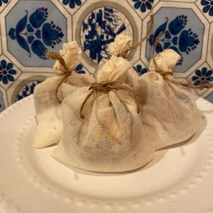 4 Lavender Salt Bath Muslin Bags